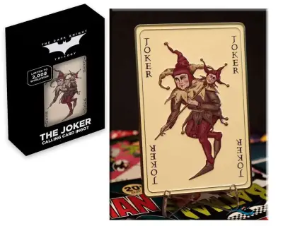 Figurine DC Comics batman begins joker's card limited edition ingot